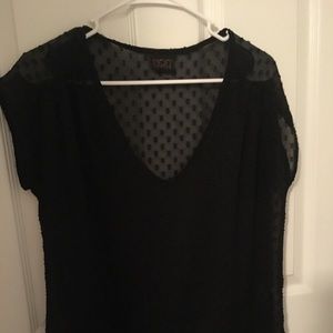 Black Sheer Top